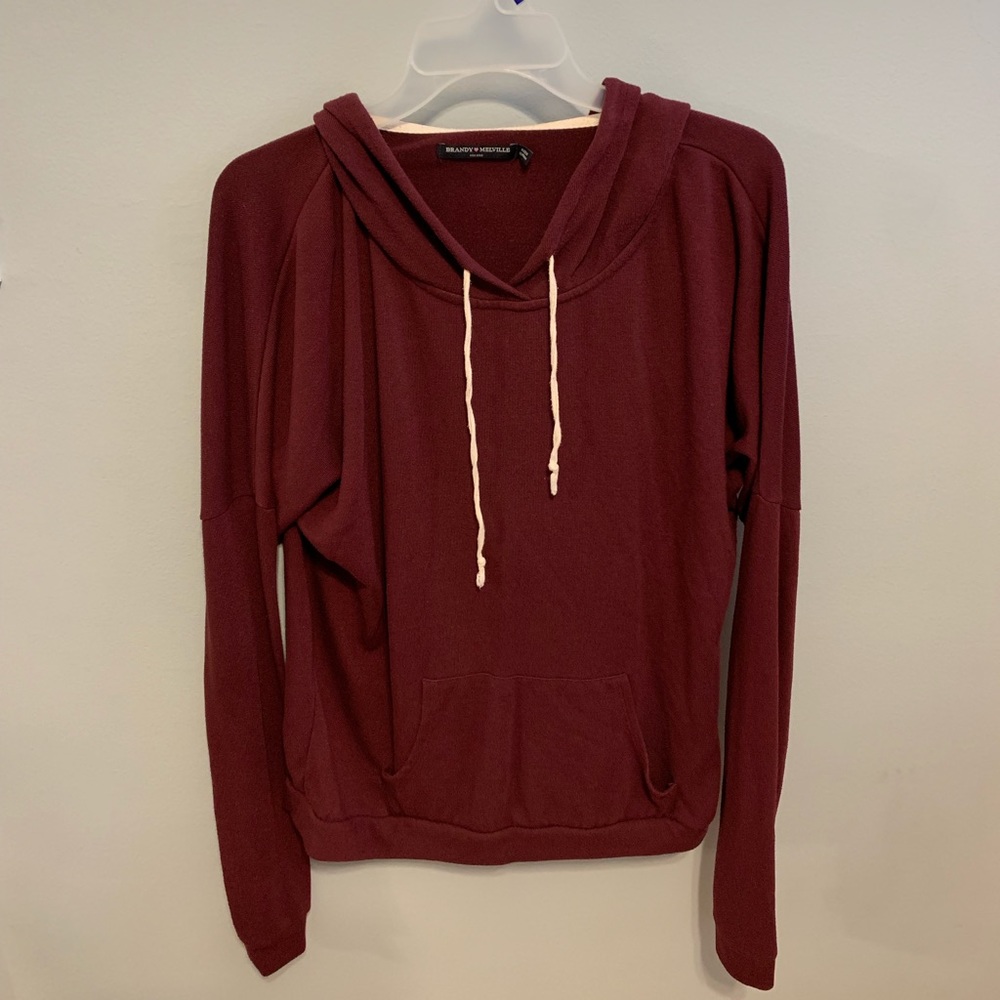 Maroon Brandy Melville sweatshirt